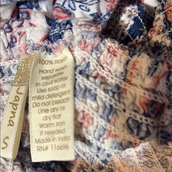 Japna White and Blue Pleated Halter Sundress - Picture 3 of 9